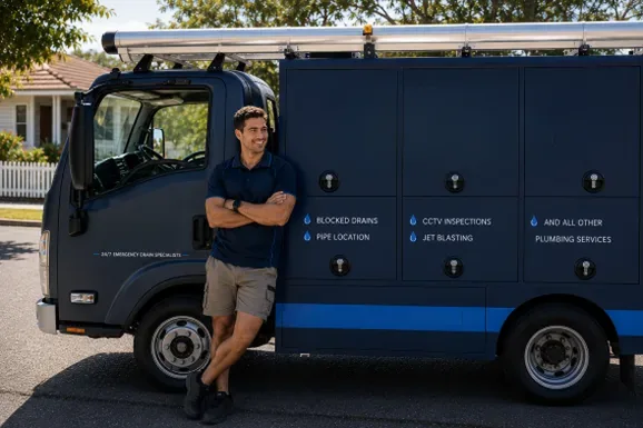 Licensed Killara plumber at the van
